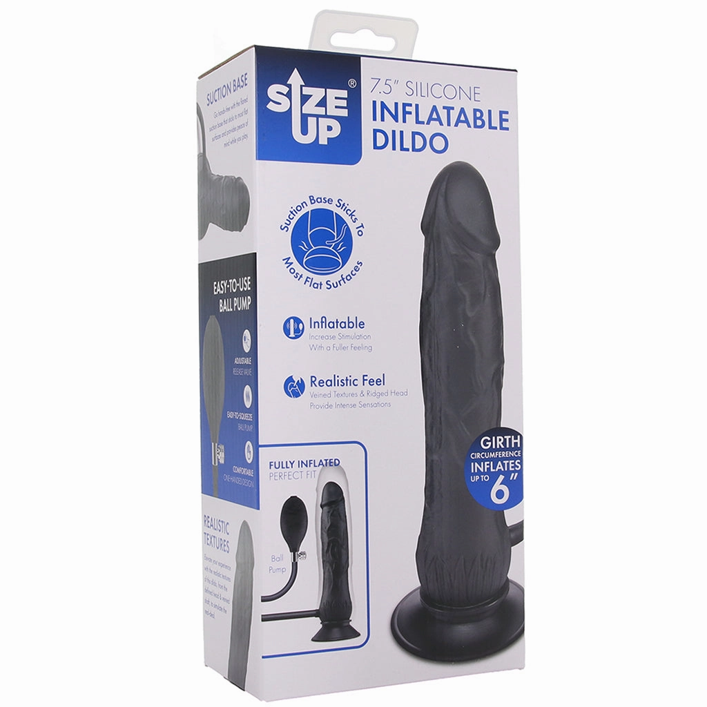 Size Up 7.5 Inch Silicone Inflatable Dildo