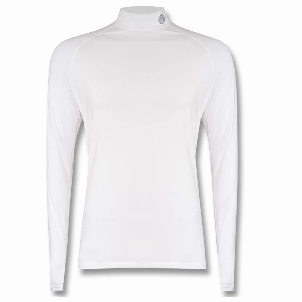 SParms Sun Protect  Winter Full Body Warm High Neck Golf Mock White - FW20 Men