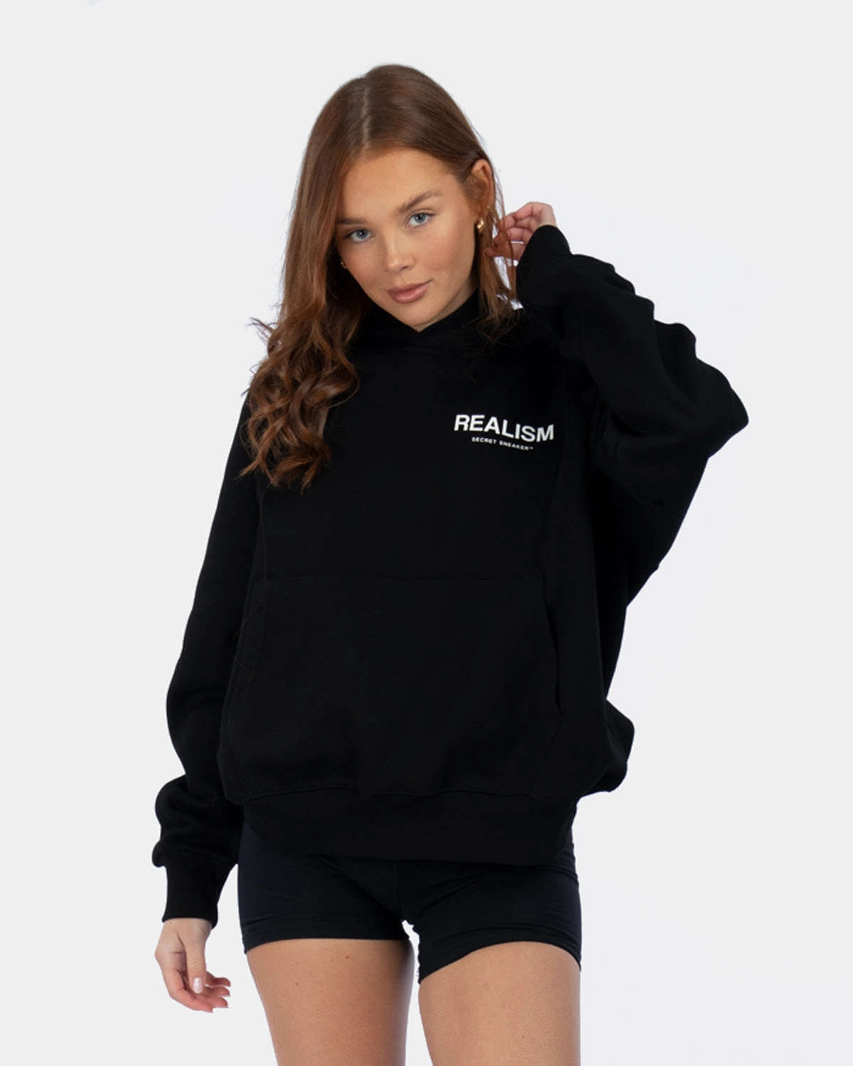 SSS REALISM BACK LOGO HOODIE BLACK