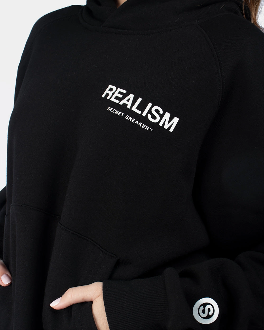 SSS REALISM BACK LOGO HOODIE BLACK