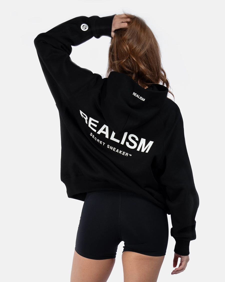 SSS REALISM BACK LOGO HOODIE BLACK