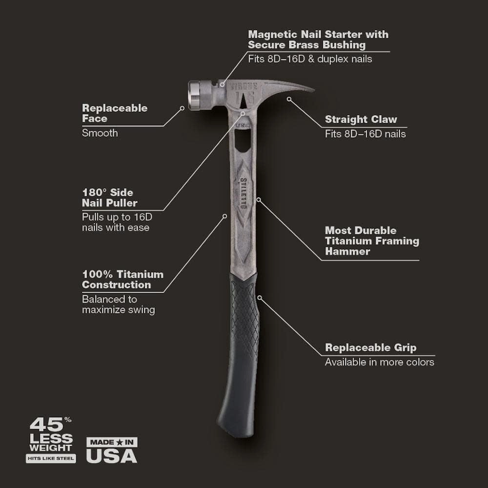 Stiletto TIB15SC 15oz TIBONE™ Smooth/Curved Titanium