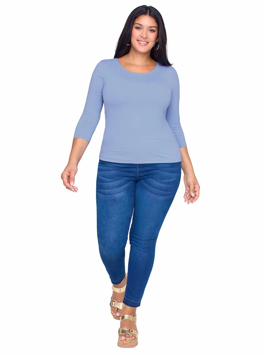 Super Smooth 3/4 Sleeve Top 4423