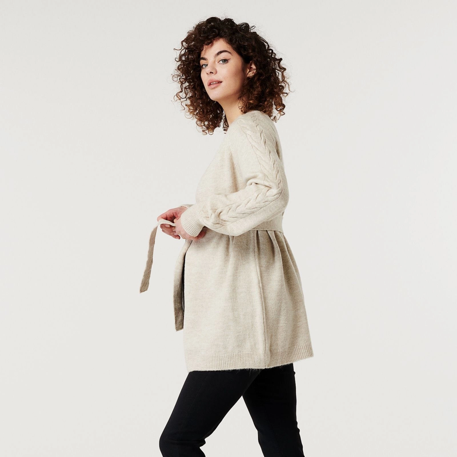 Supermom Cardigan Broadway Long Sleeve - Oatmeal
