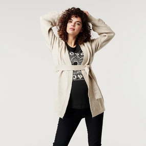 Supermom Cardigan Broadway Long Sleeve - Oatmeal