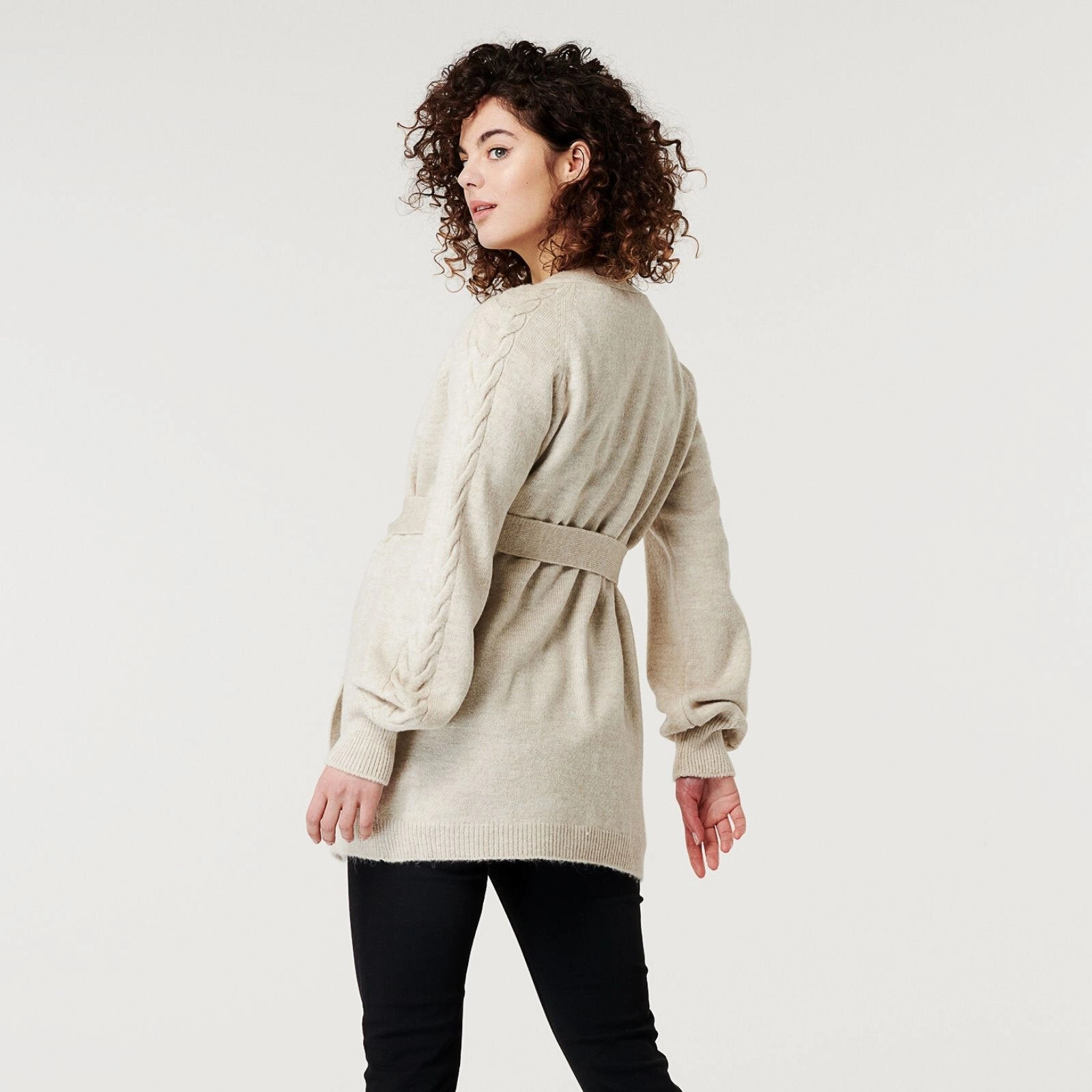 Supermom Cardigan Broadway Long Sleeve - Oatmeal