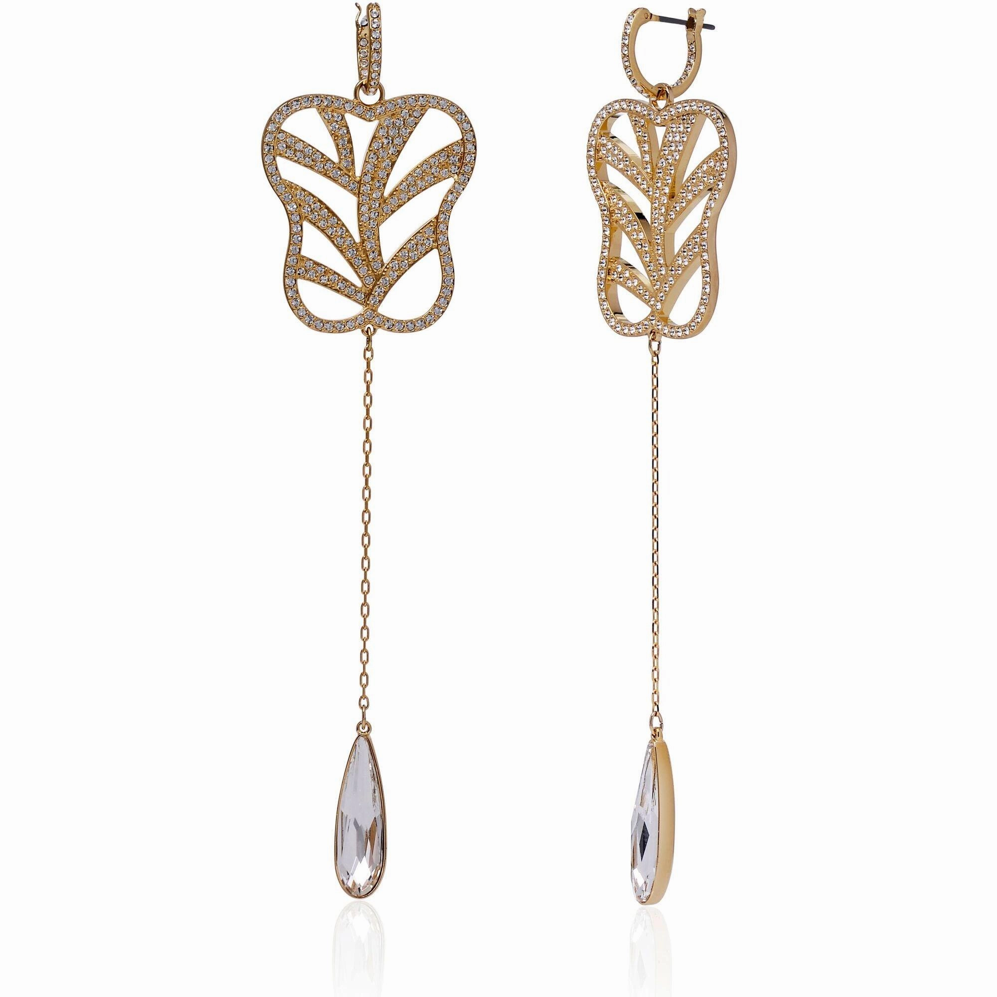 Swarovski Women's Earrings - My Hero Yellow Gold Plated and White Crystal | 5492862