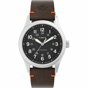 Timex Men's Watch - Expedition North Mechanical Brown Leather Strap | TW2V64300JR