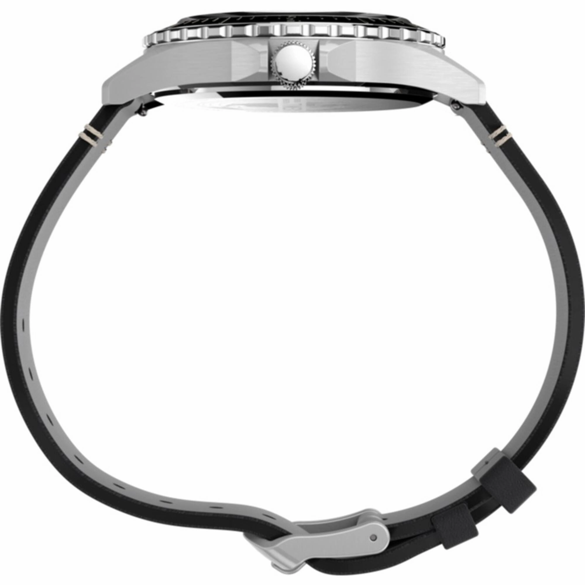 Timex Men's Watch - Navi XL Black Round Dial Stainless Steel Case Strap | TW2V45300VQ