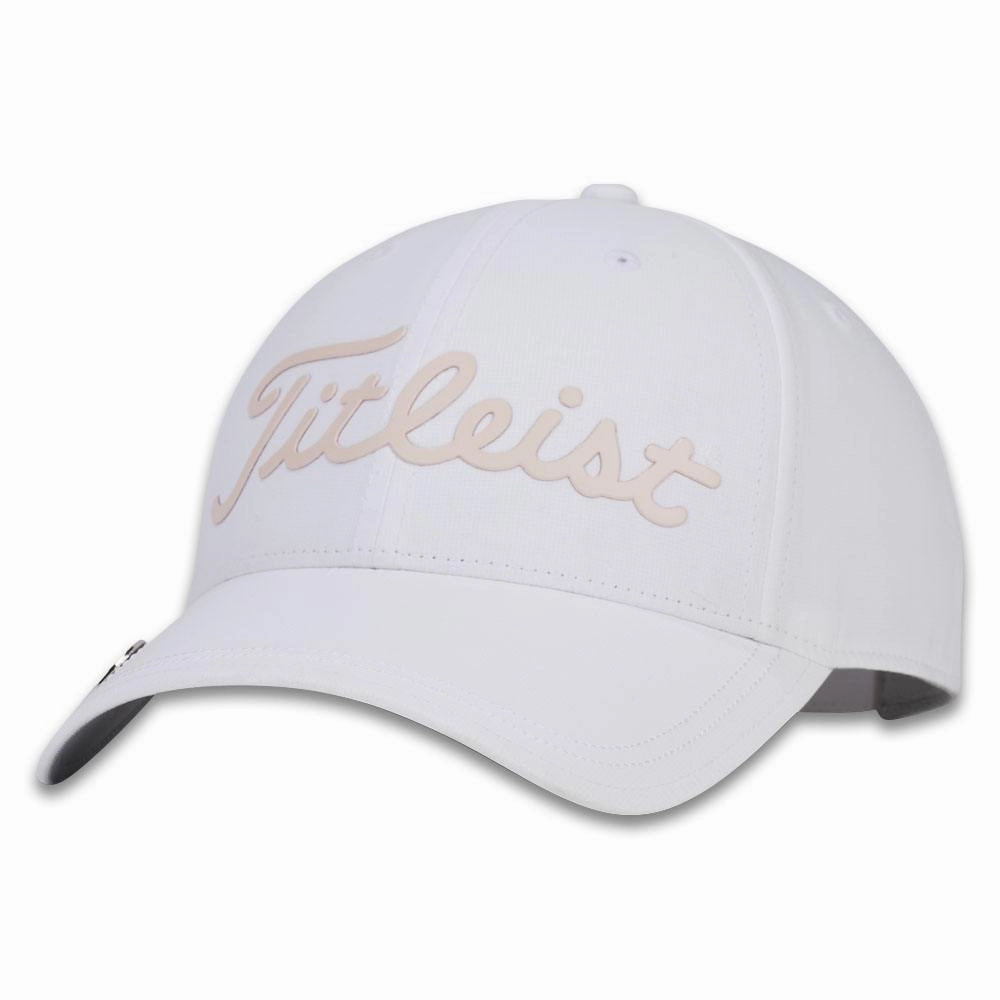 Titleist Players Performance Ball Marker Golf Cap White/Rose - 24 Women