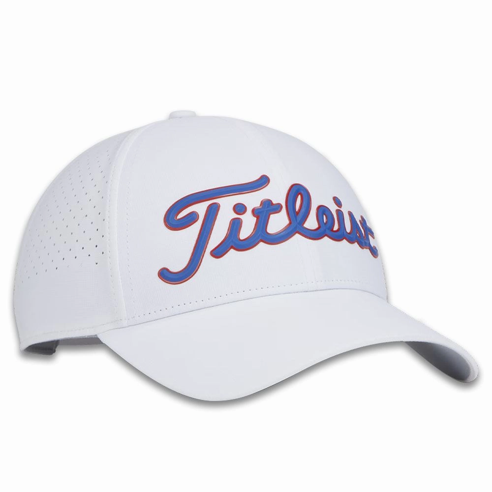 Titleist Players Tech Golf Cap White/Royal/Red - 24 Men