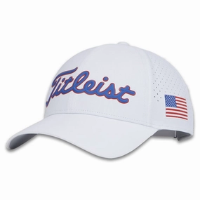 Titleist Players Tech Golf Cap White/Royal/Red - 24 Men