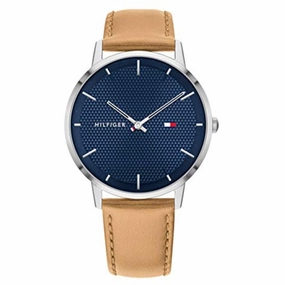 Tommy Hilfiger Men's Watch - James Blue Dial Genuine Leather Strap Quartz | 1791652