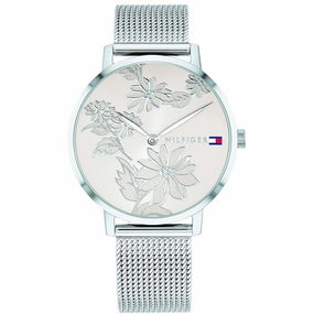 Tommy Hilfiger Women's Watch - Pippa Light Rose Dial Silver Mesh Bracelet | 1781920