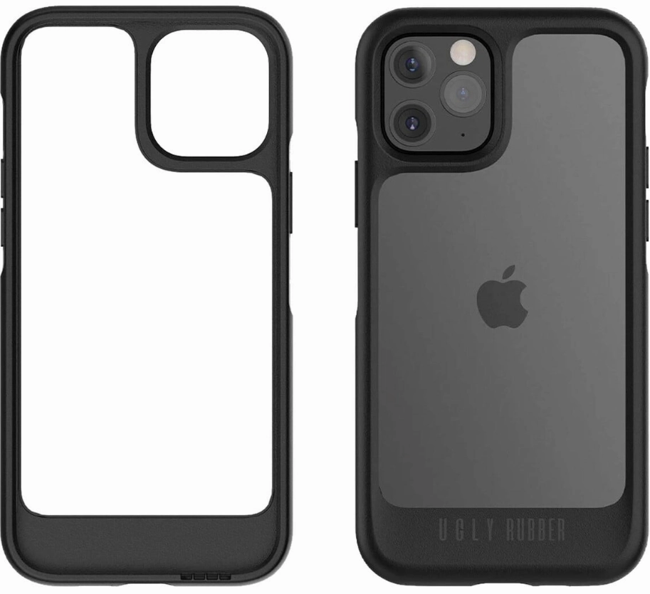 Ugly Rubber U-Model for iPhone 12 / 12 Pro Black Case